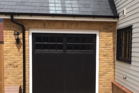 CDC Chertsey Ebony Up and Over Garage Door with Electric Operator