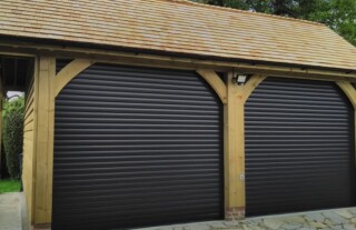 Cardale Thermaglide 77 Mocca brown 3 Roller Doors