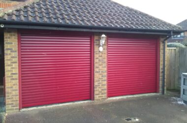 Red garage doors