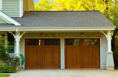 Wooden garage doors